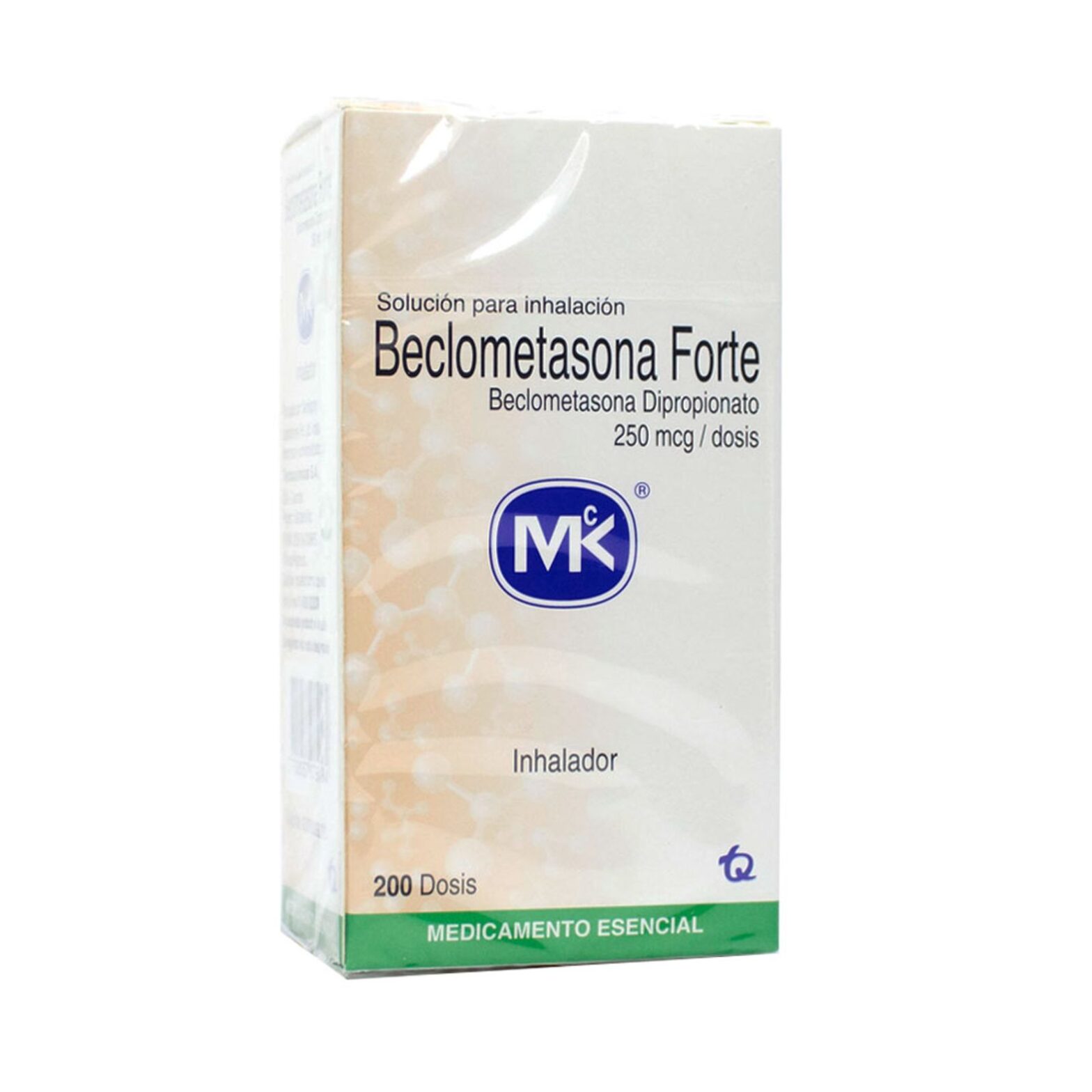 Beclometasona Forte Solución 250 mcg Caja Con Inhalador Con 200 Dosis