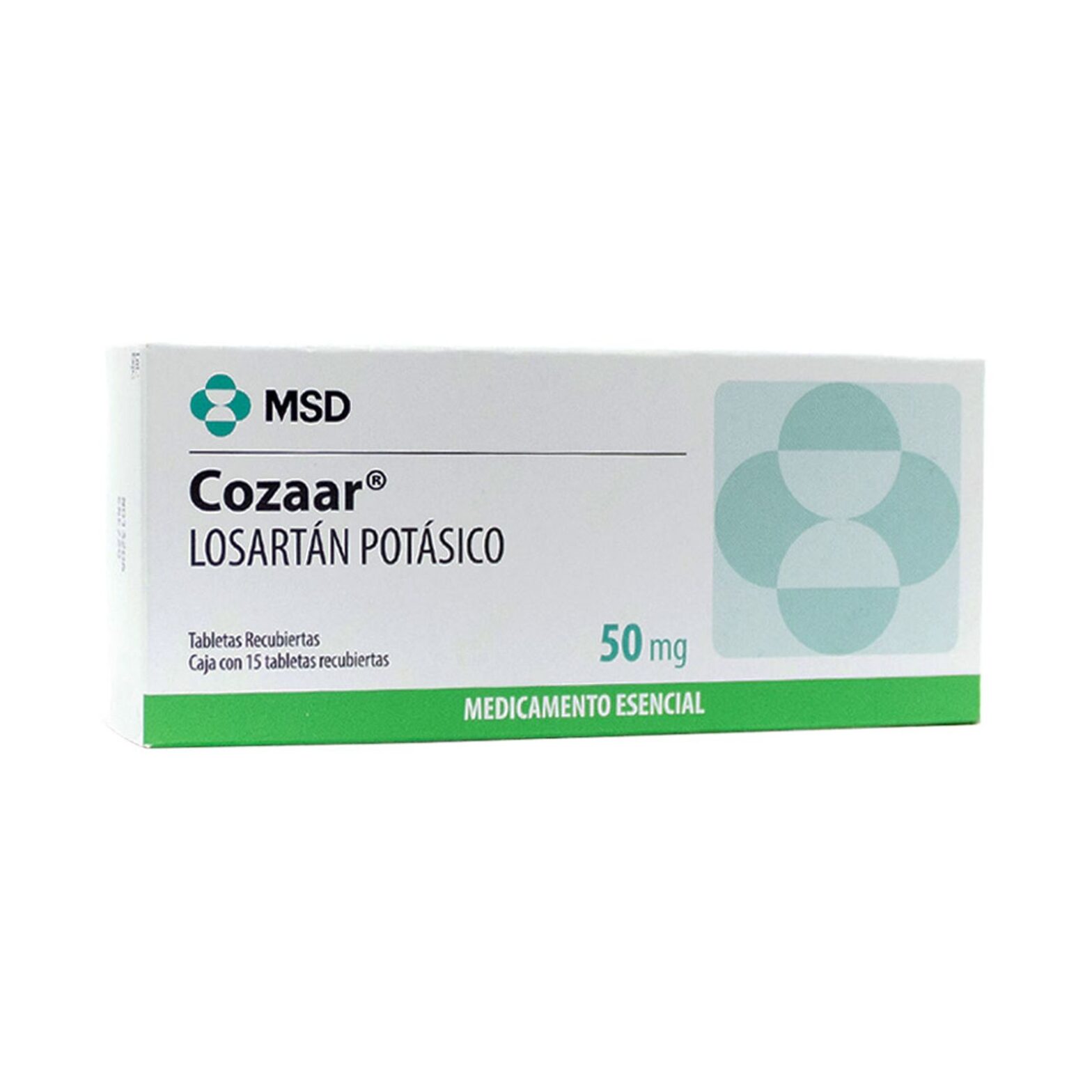Cozaar 50 mg Caja Con 15 Tabletas Recubiertas