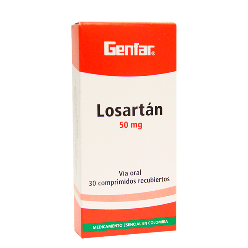 Losartán 50 mg Caja Con 30 Comprimidos Recubiertos