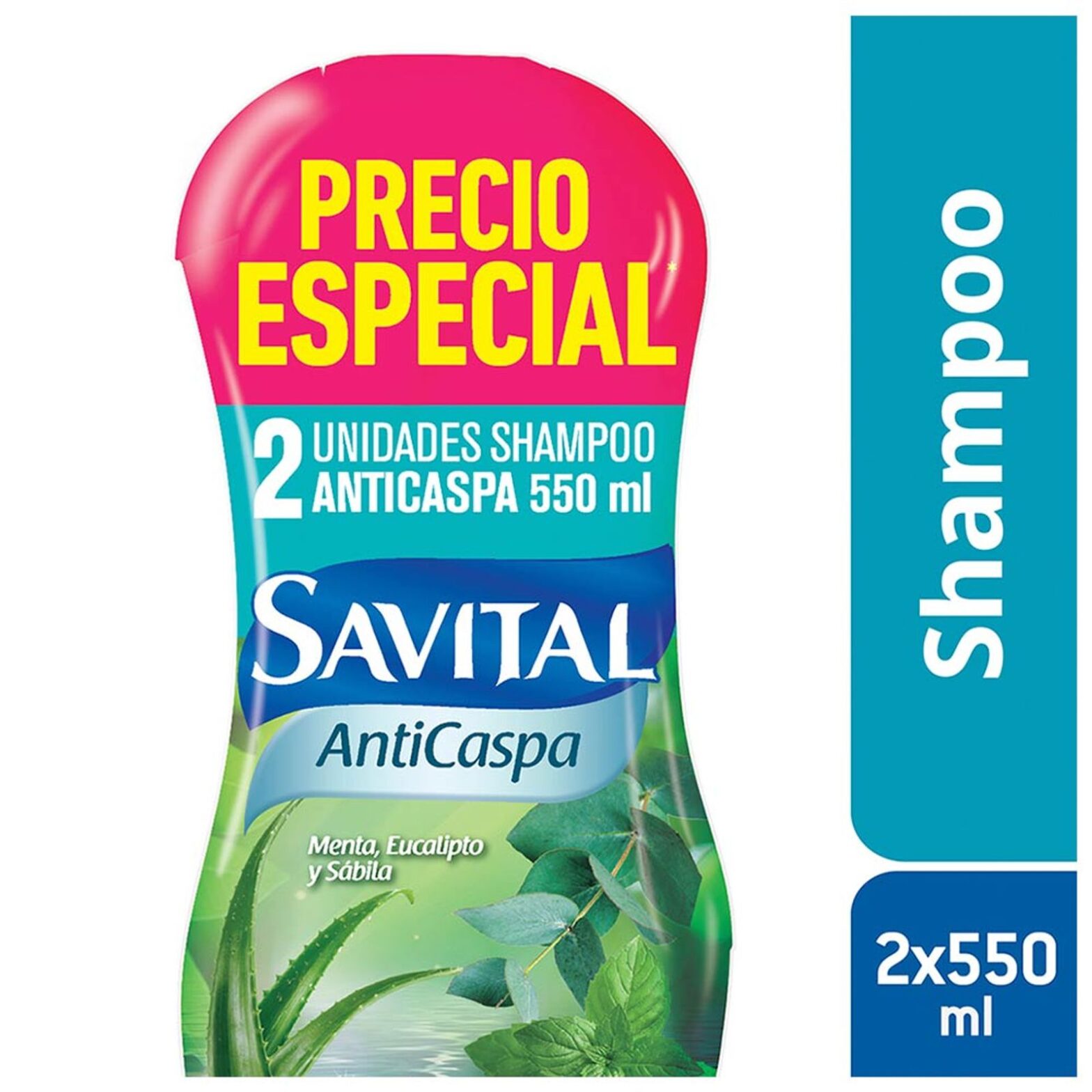 2 SHAMPOO SAVITAL ANTICASPA 550 ML