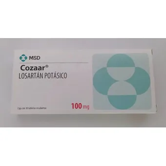 Cozaar 100 mg Caja Con 30 Tabletas Recubiertas
