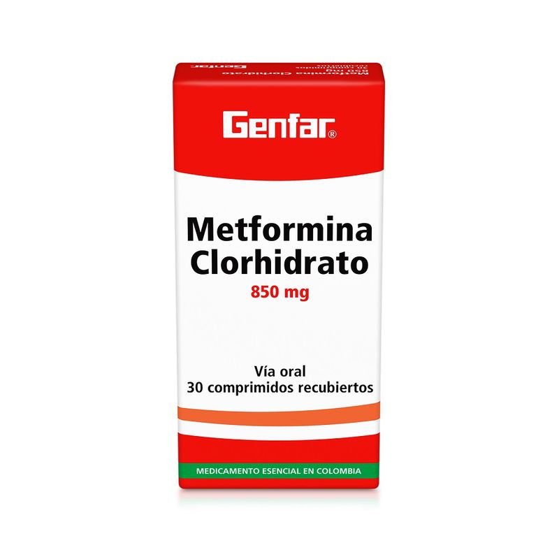 Metformina 850Mg Caja 30 Comprimidos Recubiertos