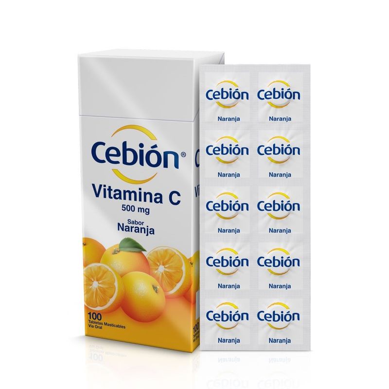 CEBION MASTICABLE NARANJA 100 TABLETAS