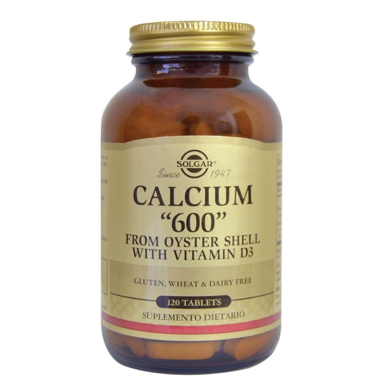 Calcium 600 Con Vitamina D3 Solgar X 120 Tabletas
