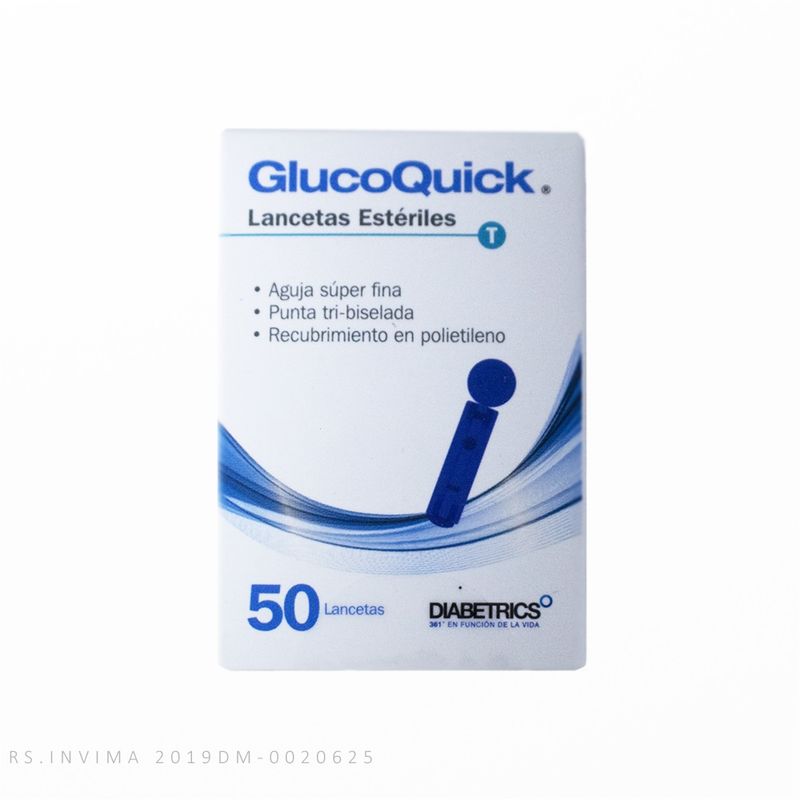 LANCETAS G30A GLUCOQUICK 50 UNIDADES