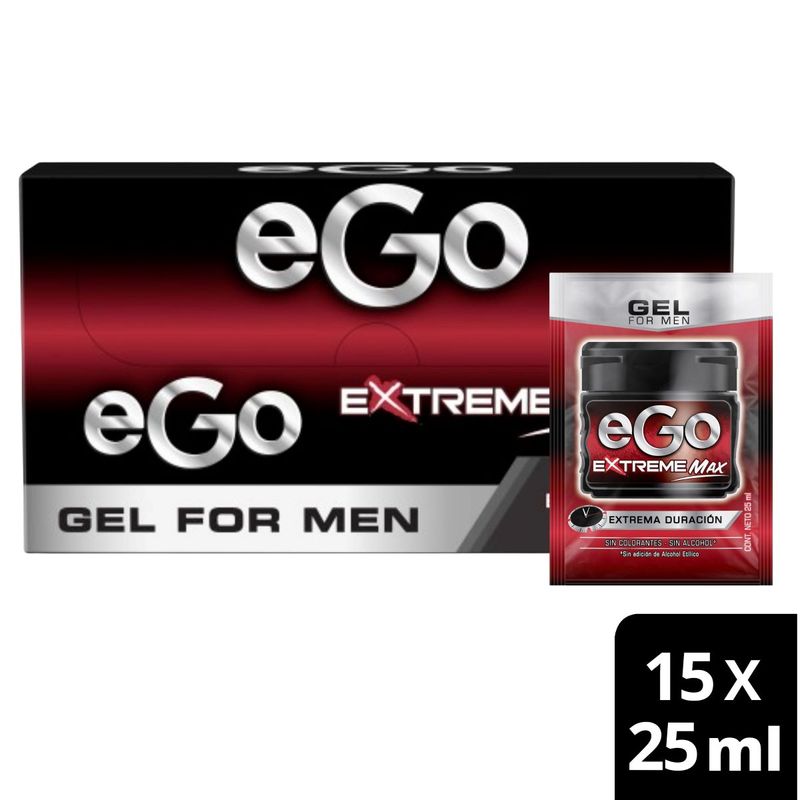 GEL EGO EXTREME MAX 15 SOBRES POR 1 UNIDAD
