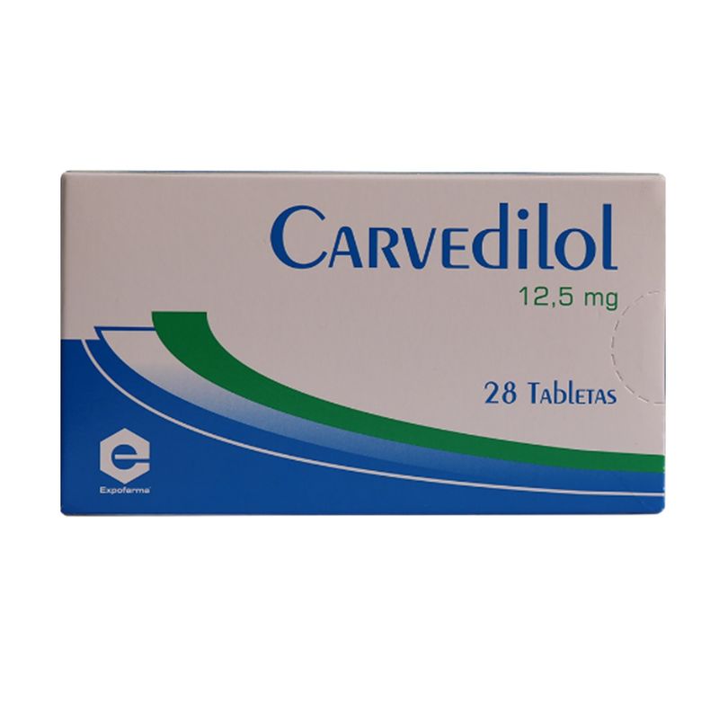 CARVEDILOL EX 12.5 MG X 28 TABLETAS