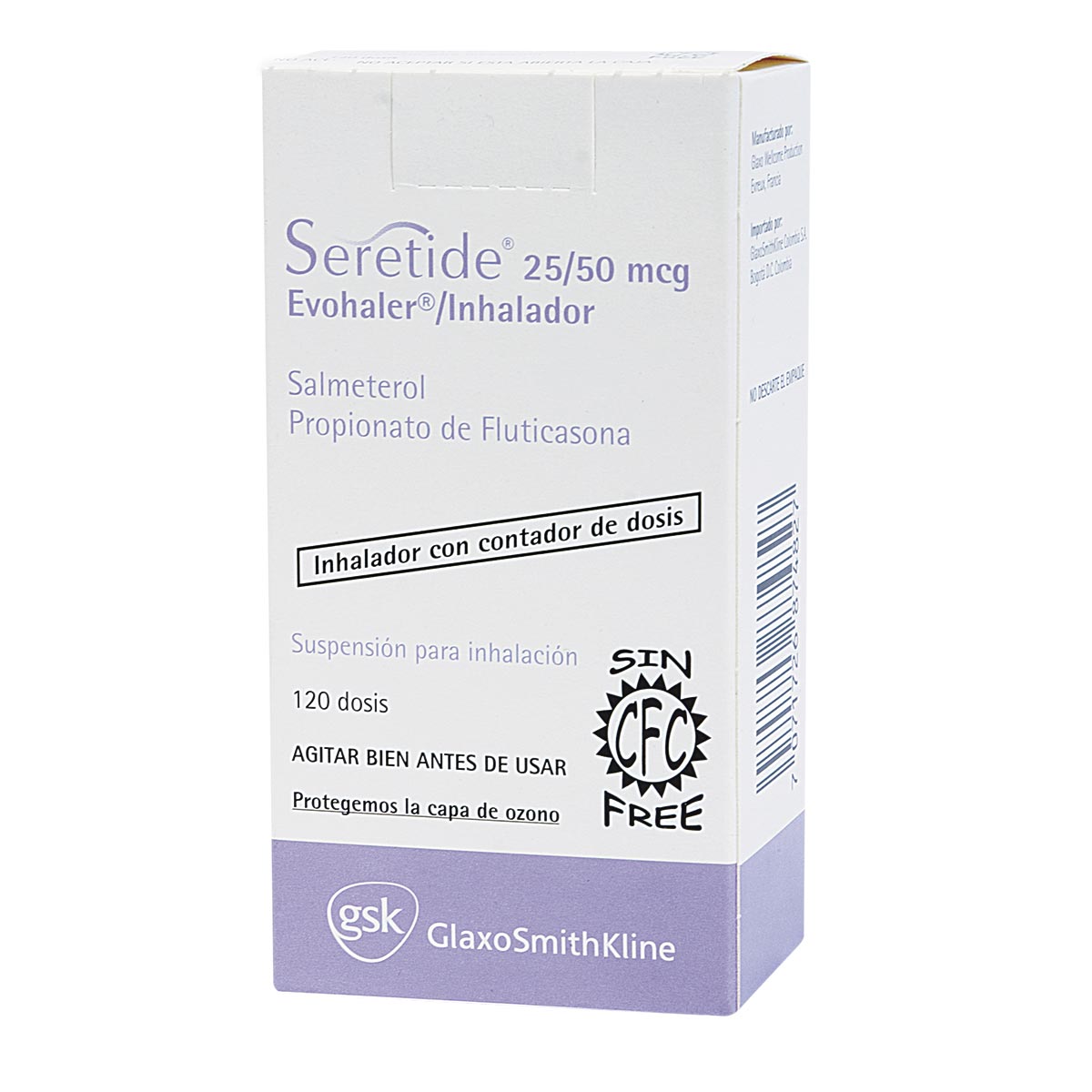 Seretide Suspensión 25 / 50 mcg Caja Con Inhalador Con 120 Dosis