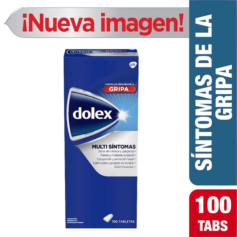 Dolex Gripa Alivia Multisí­ntomas de La Gripa X100 Tabs