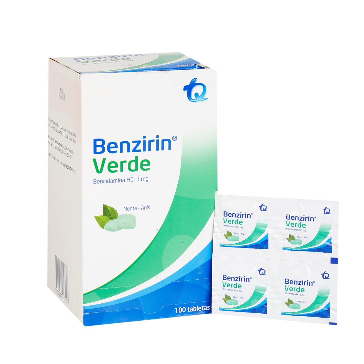Benzirin Verde 3 mg Tableta Masticable