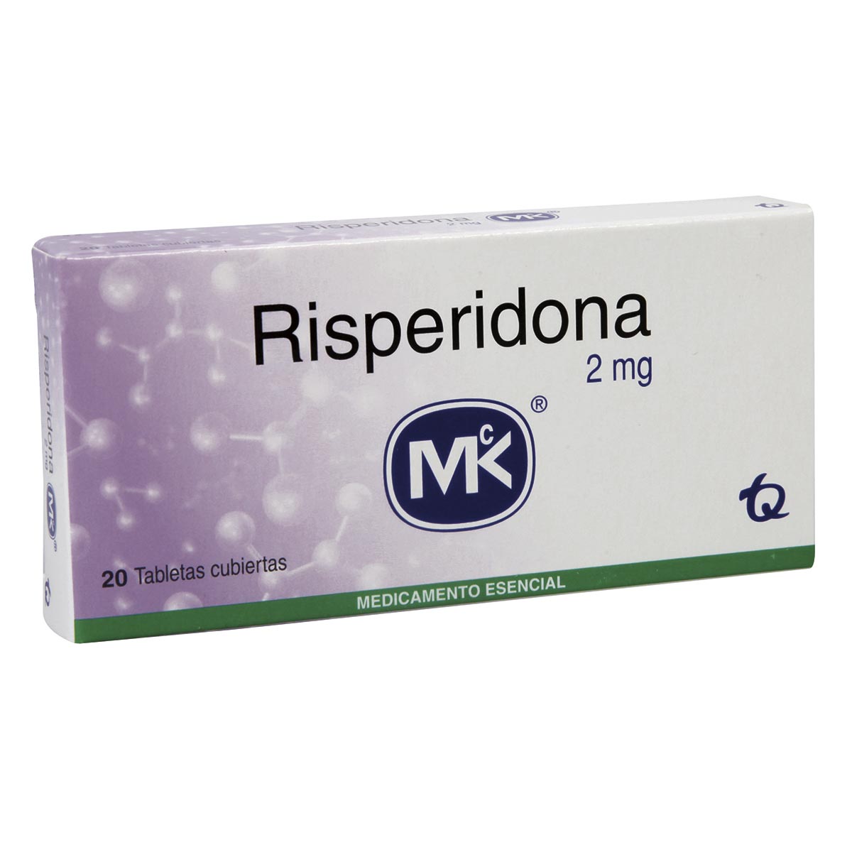 Risperidona 2 mg Caja Con 20 Tabletas Cubiertas
