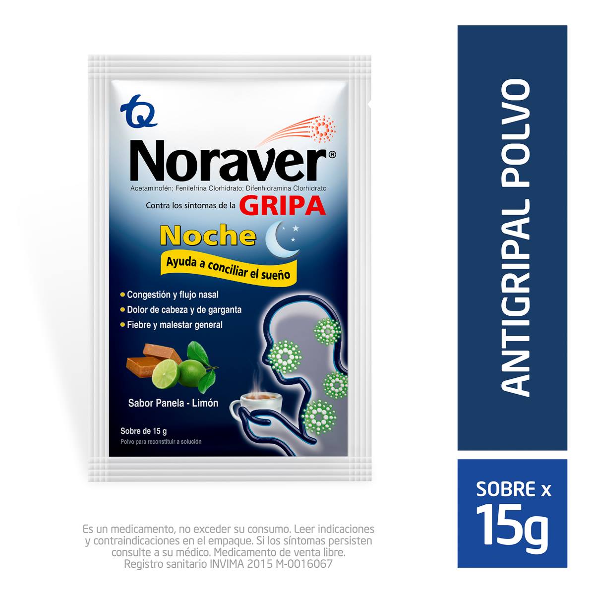 Noraver Gripa Noche Panela-Limon
