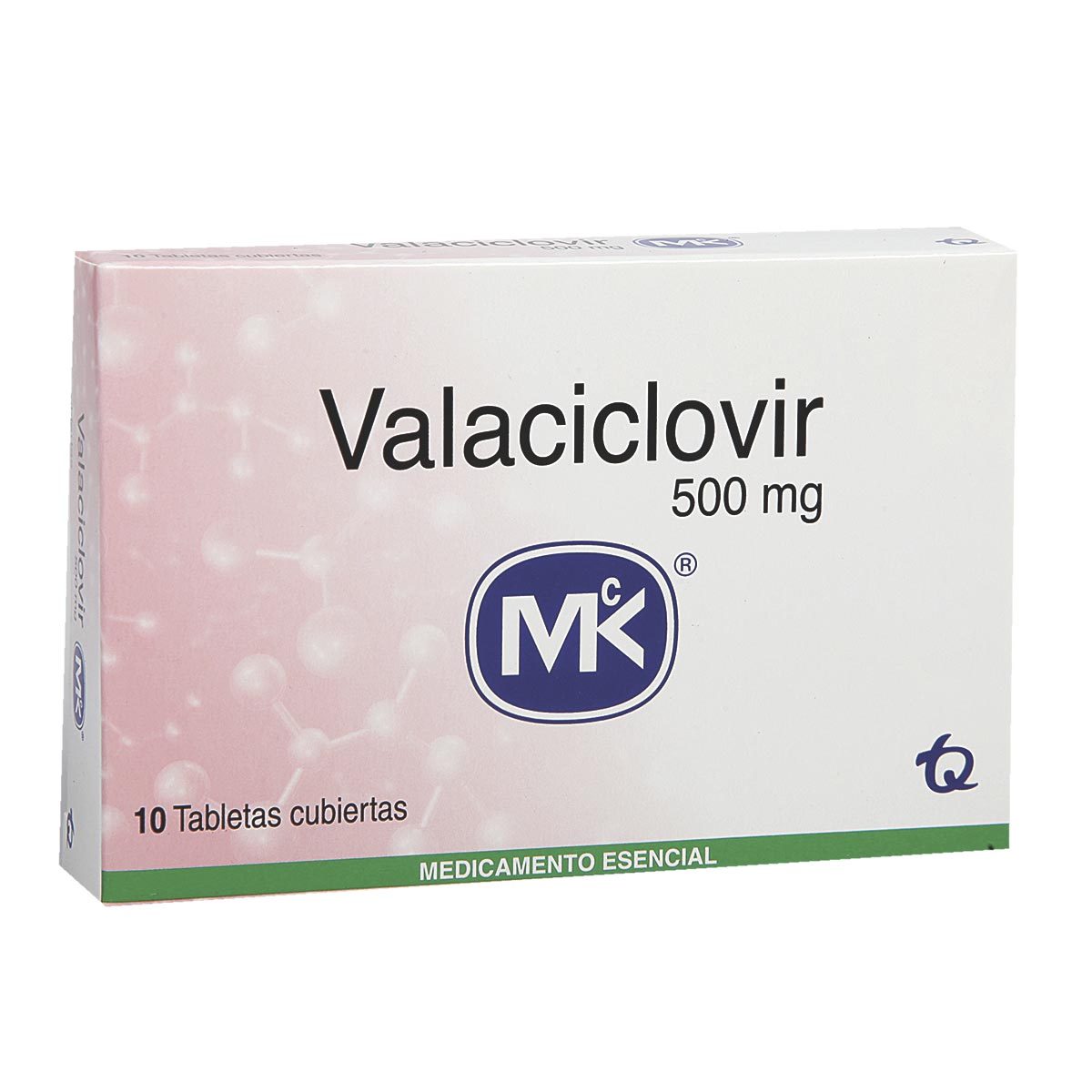 Valaciclovir 500 mg Caja Con 10 Tabletas Cubiertas