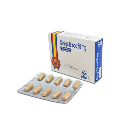 GINKGO BILOBA 80 MG 20 TABLETAS RC