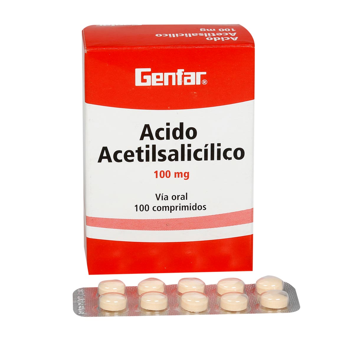 Acido Acetilsalicí­lico 100 mg Tableta Genfar