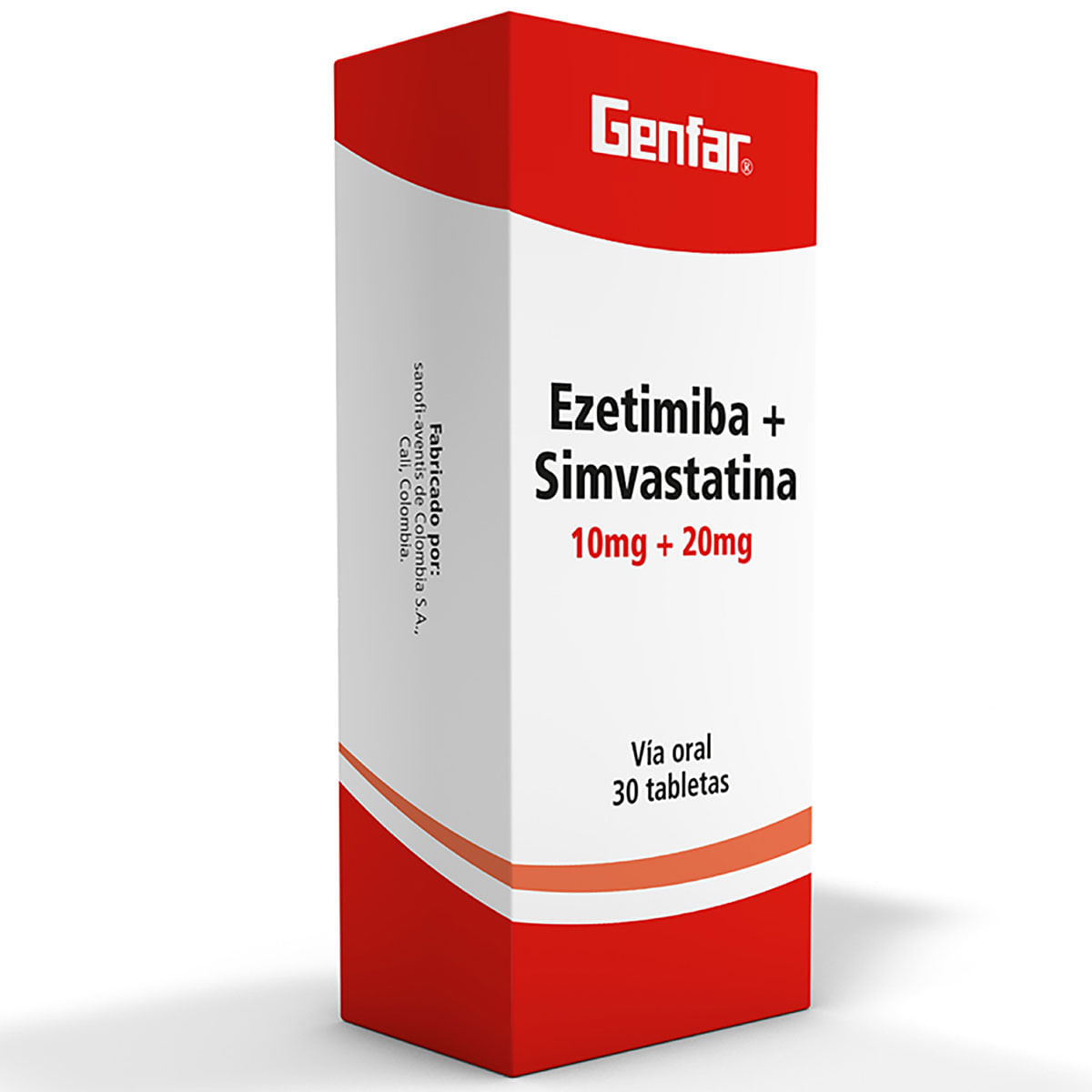 Ezetimiba 10 mg + Simvastatina 20 mg Tableta Genfar