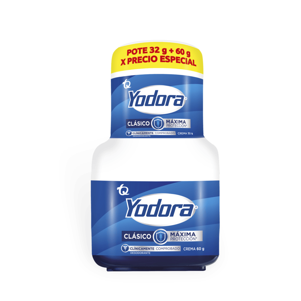 DESODORANTE YODORA CREMA 60 GR+32 GR