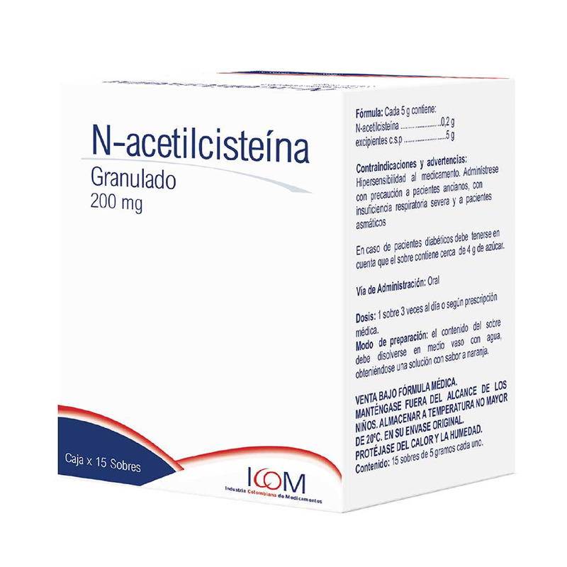 ACETILCISTEINA IC 200 MG X 1 SOBRES