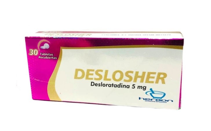 DESLOSHER 5 MG DESLORATADINA 30 TABLETAS