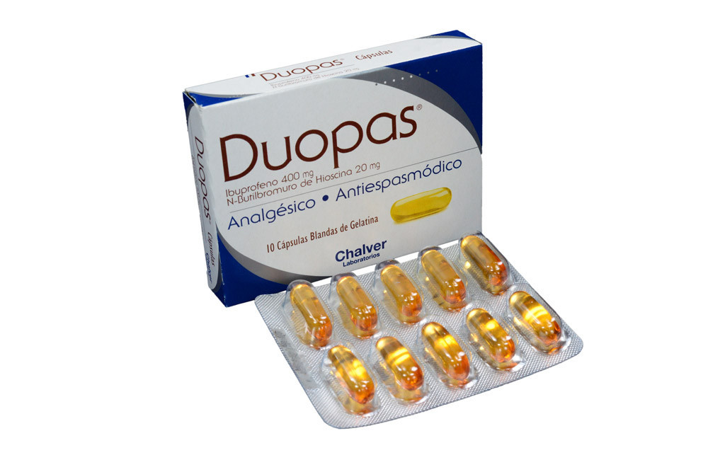 Duopas 400 / 20 mg Caja Con 10 Cápsulas Blandas de Gelatina