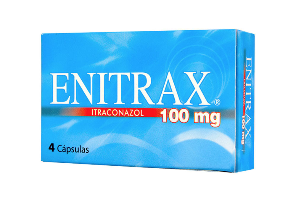 Enitrax Itraconazol 100 mg Caja Con 4 Cápsulas