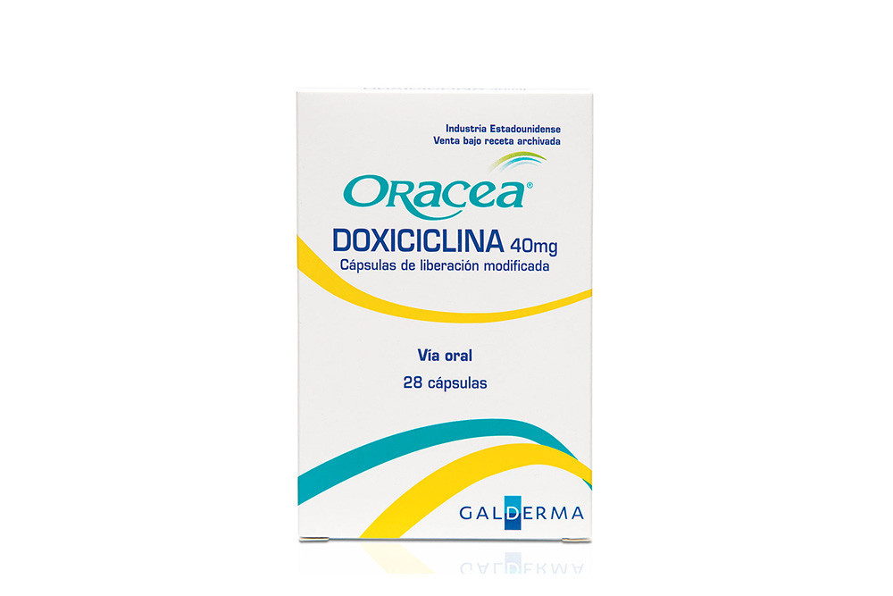 Oracea 40 mg Caja Con 28 Capsulas De Liberacion Modificada