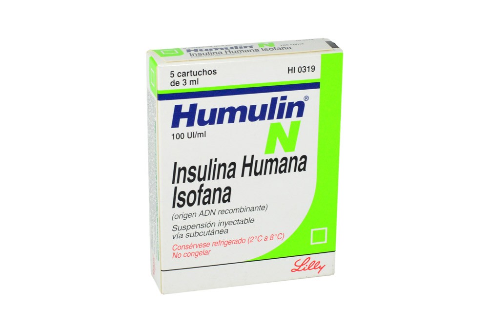 Humulin Nph Caja Con 5 Cartuchos- 3 mL