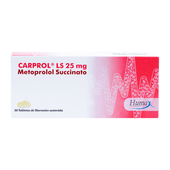 CARPROL LS 25 MG 30 TABLETAS HP