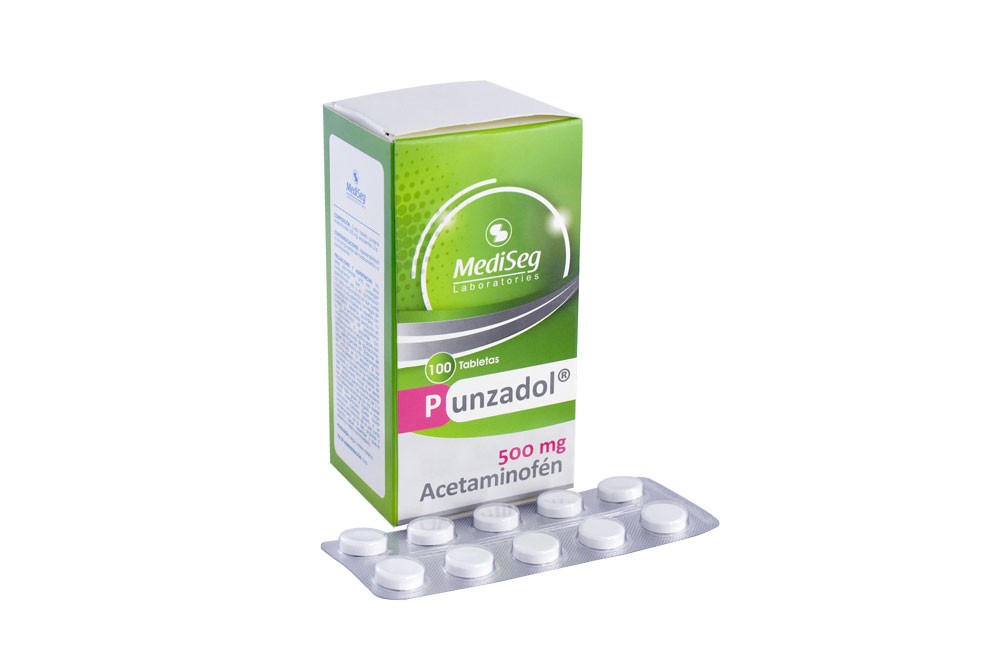 Punzadol 500 Mg Caja Con 100 Tabletas