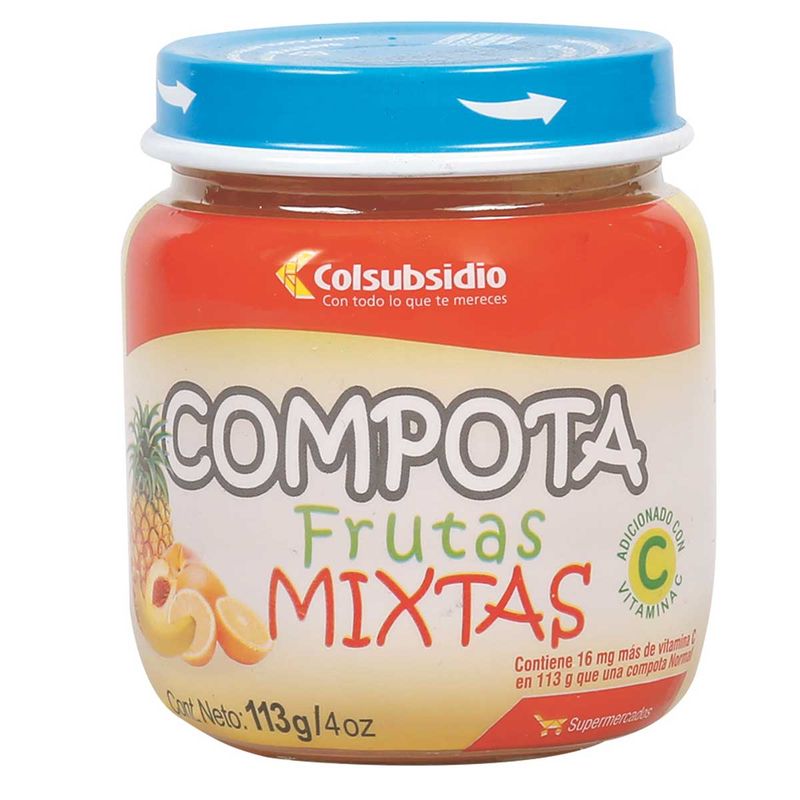 Compota Frutas Mixtas Colsubsidio x 113 gramos