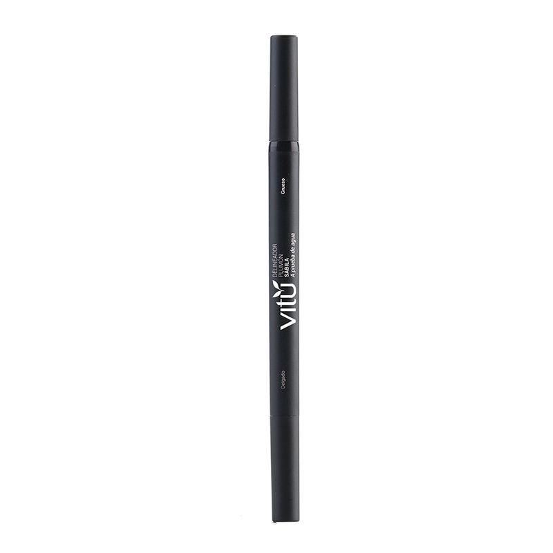 Delineador Líquido Ojos Vitú Sábila Duoo Negro 1.5 Ml