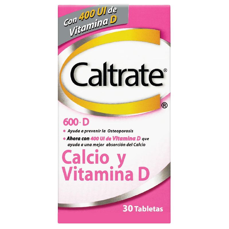 Caltrate 600 + D Calcio Y Vitamina D X30 Tabs