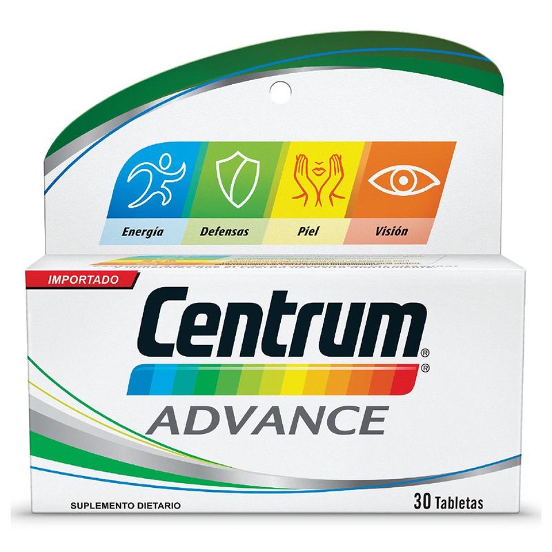 Centrum Advance Multivitamínico Energía y Defensas x 30 Tabs